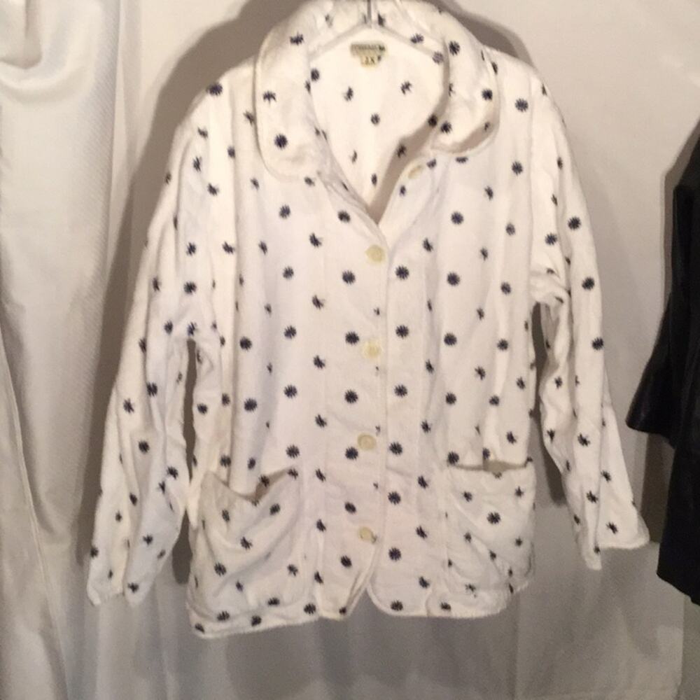 Democracy 2x💯cotton terry embroidered jacket euc